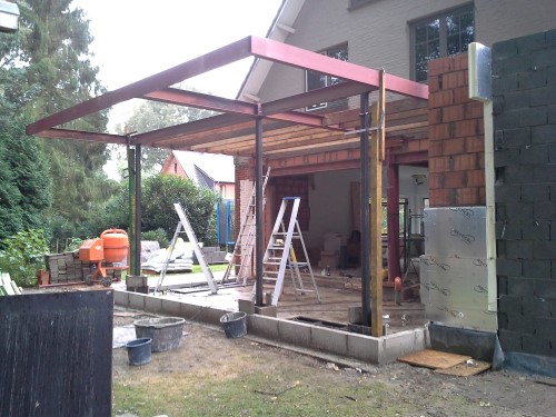 montage stalen profielen voor draagstructuur uitbouw montage stalen profielen voor draagstructuur uitbouw